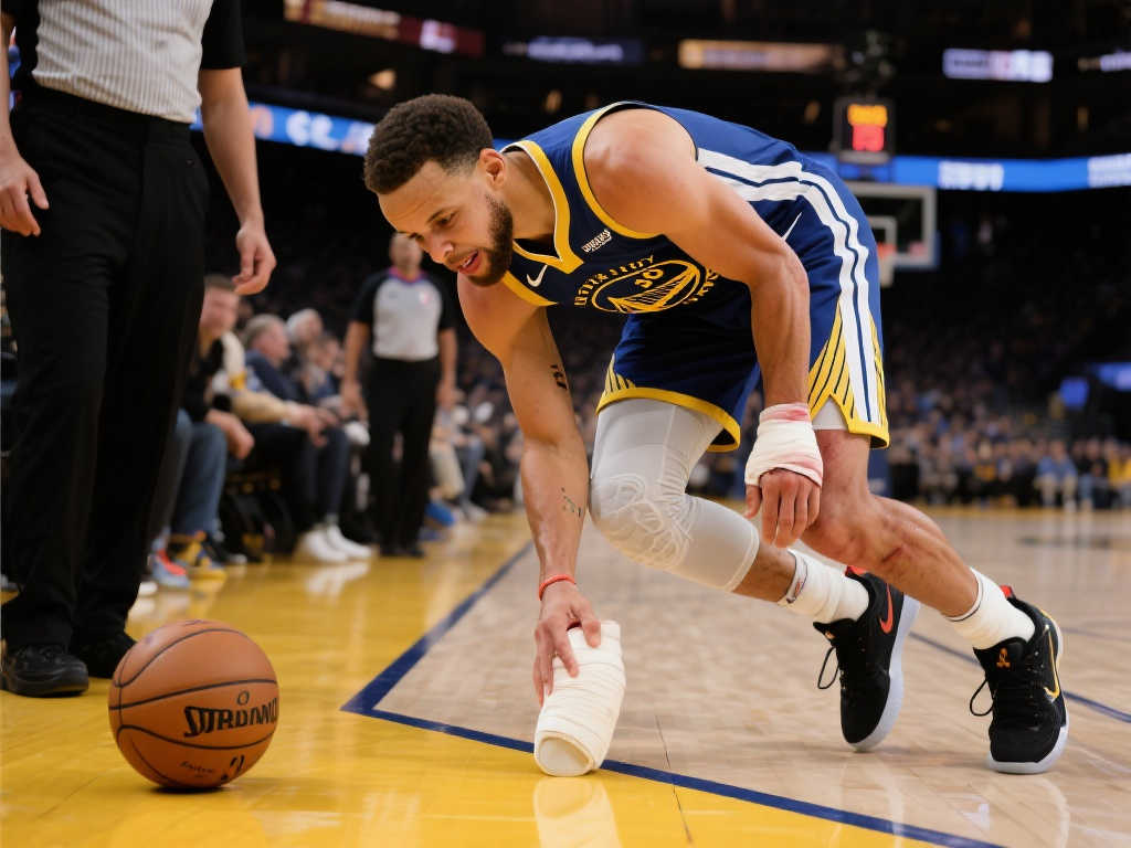 顽强！库里忍痛坚持左腿筋不适，连战两回合并命中关键一球！
